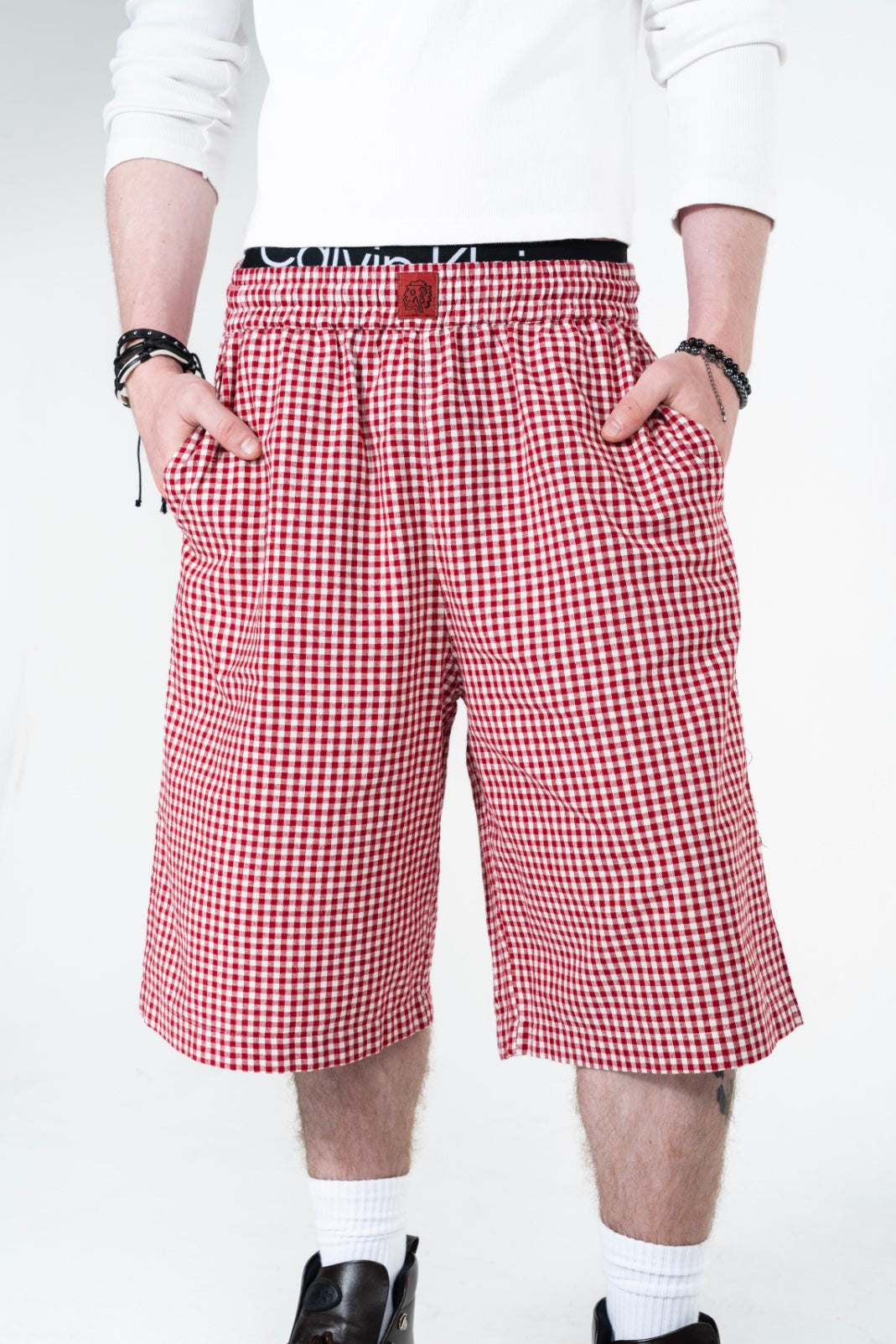 Plaid shorts (Scarlet)