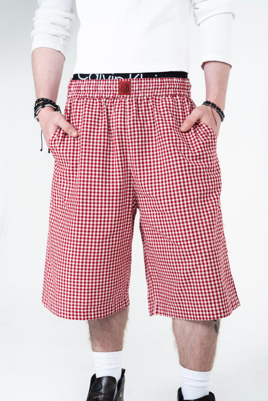 Plaid shorts (Scarlet)